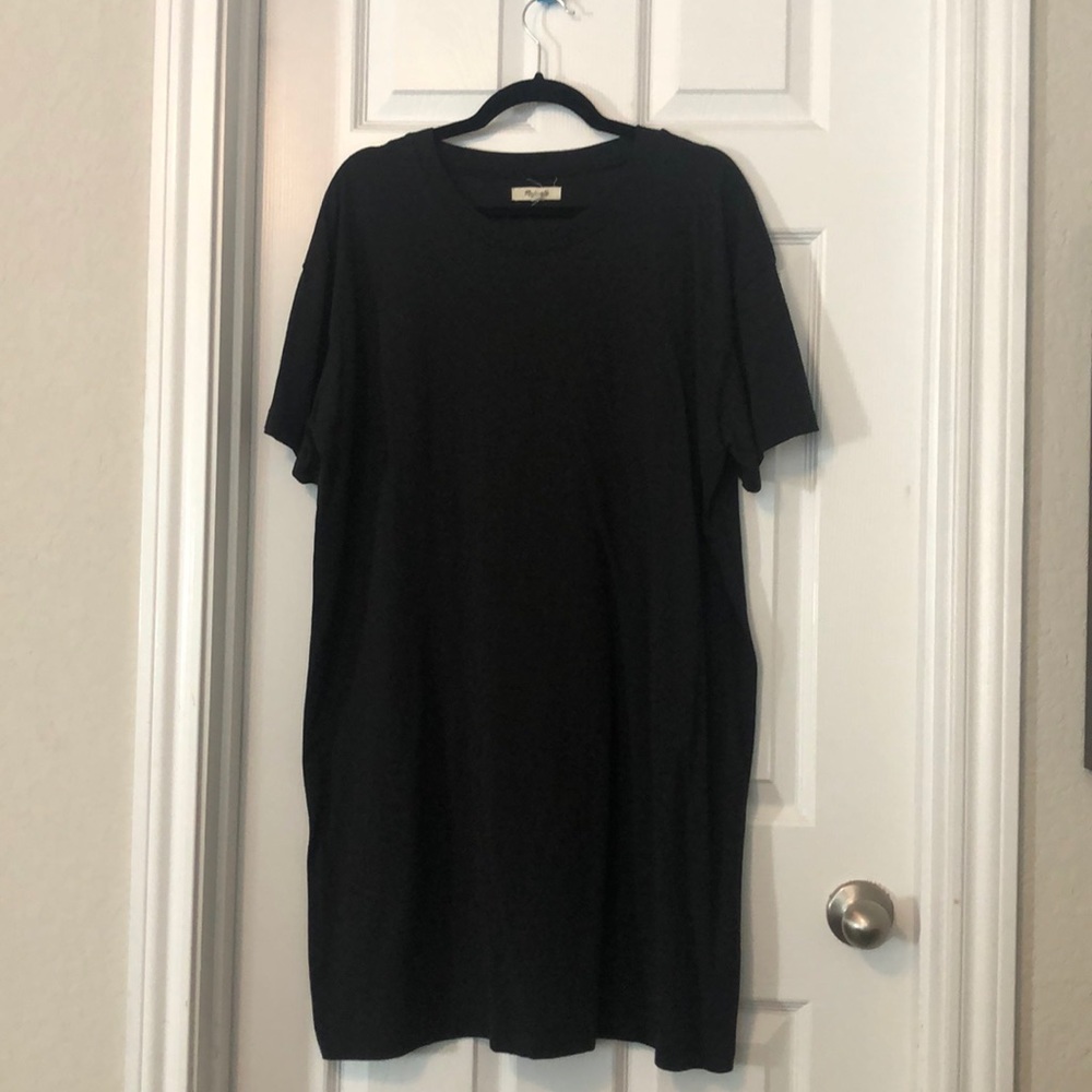 madewell black t shirt dress